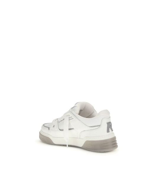 Represent White Calf Leather Bos Taurus Sneakers for men