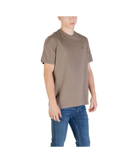 Calvin Klein Gray Brown Cotton T for men