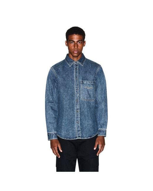 ARMANI EXCHANGE Blue Denim Shirt for men