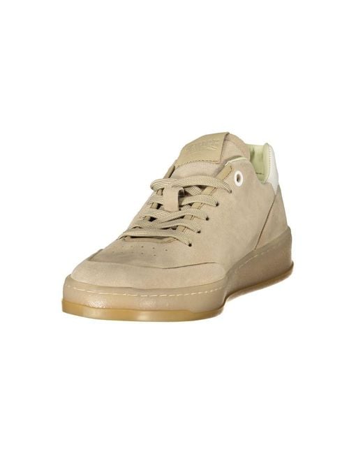 Blauer Natural Beige Leather Men's Sneaker for men