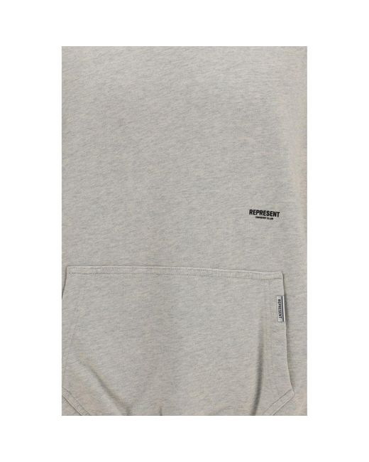 Represent Gray Beige Cotton Sweatshirt for men