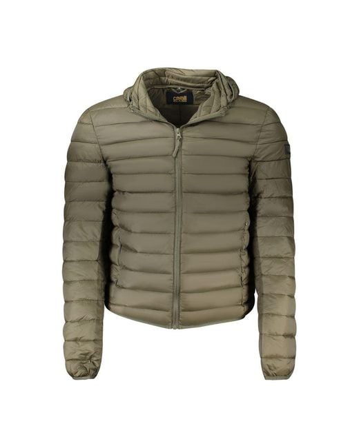 Roberto Cavalli Green Polyester Jacket for men