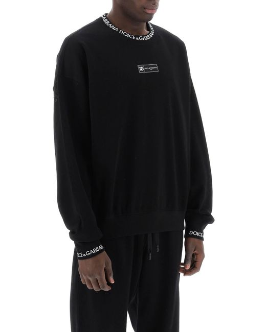 Dolce & Gabbana Black "Oversized Sweatshirt With for men