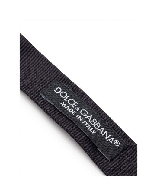 Dolce & Gabbana Blue Black Silk Bowtie for men