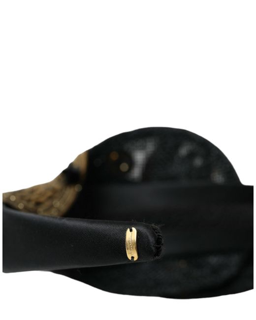 Dolce & Gabbana Black Missile Rocket Crystal Stars Headband Diadem
