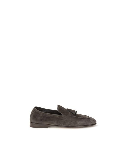 Brunello Cucinelli Multicolor Beige Calf Leather Bos Taurus Slip for men