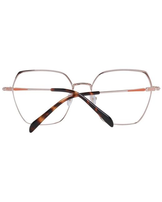 Emilio Pucci Metallic Rose Gold Metal Glasses (frames)