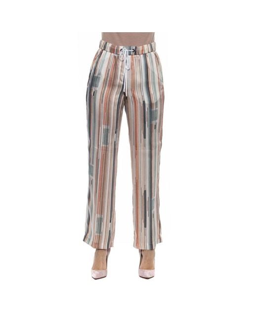Peserico Multicolor Viscose Casual Pants
