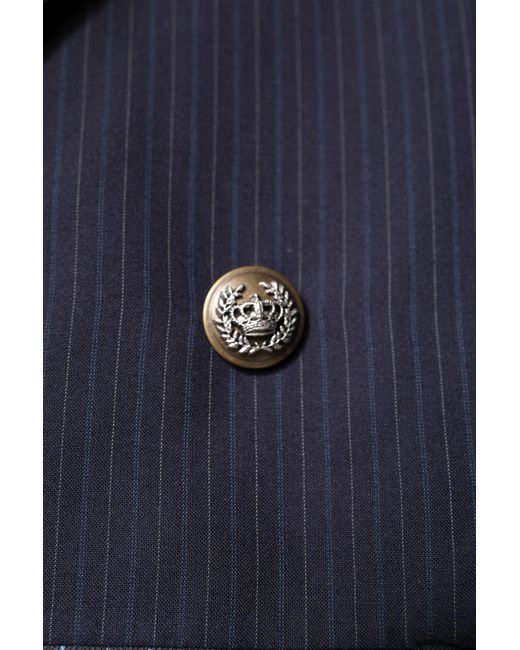 Dolce & Gabbana Blue Patchwork Jacket Coat Suit Blazer for men