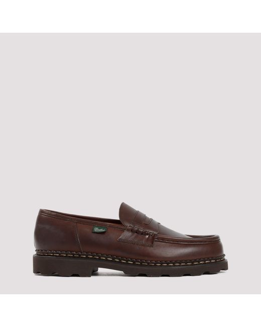 Paraboot Brown Leather Reims Loafers for men