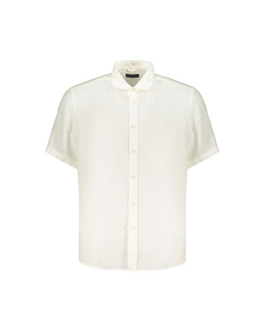 North Sails White Linen Men's Shirt for men