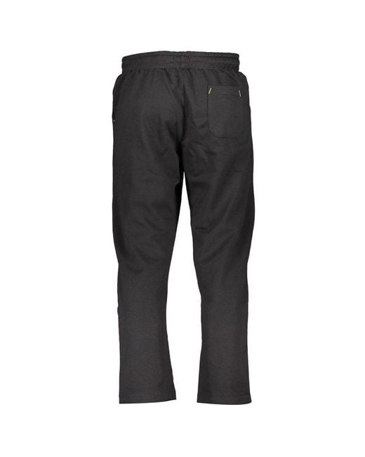 Gianmarco Venturi Gray Black Cotton Men's Sweatpant for men
