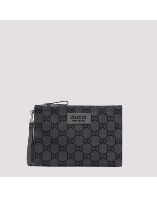 Gucci Black Grey Pouch for men
