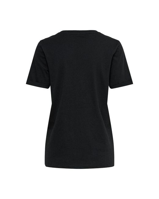 ONLY Black Cotton Tops & T-Shirt