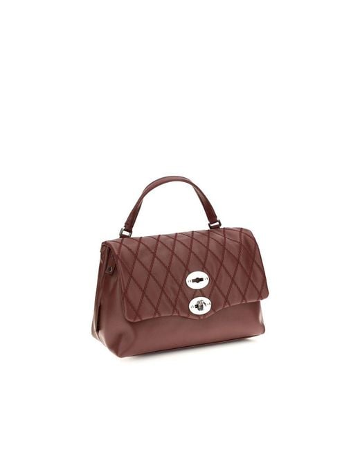 Zanellato Purple Multicolor Calf Leather Bos Taurus Handbag