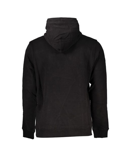 Tommy Hilfiger Black Elegant Long-Sleeved Hooded Sweatshirt for men