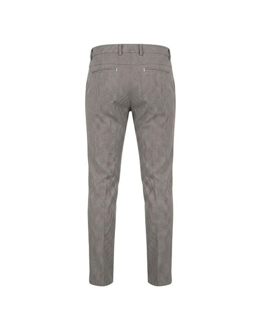 Trussardi Gray Brown Flax Men Trousers for men