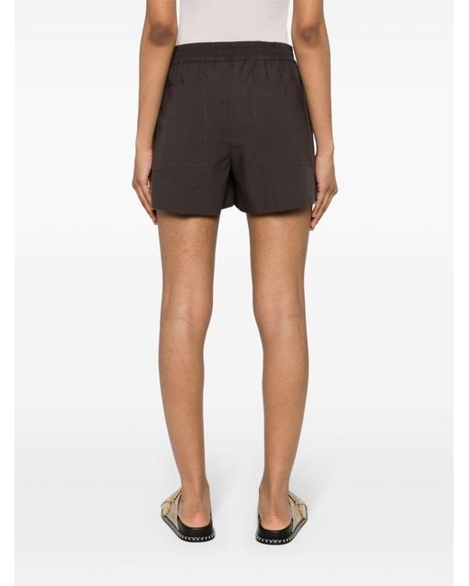 P.A.R.O.S.H. Pink Elasticated-Waist Cotton Shorts