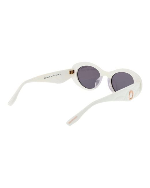 Trussardi Metallic White Acetate Sunglasses