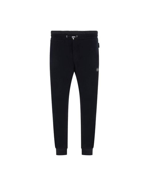 Philipp Plein Black Cotton Joggers (workout Pants) for men