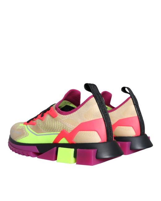 Dolce & Gabbana Pink Super King Low Top Sneakers Shoes for men