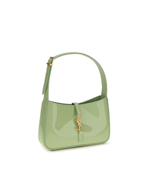 Saint Laurent Green Bicolor Calf Leather Bos Taurus Shoulder Bag