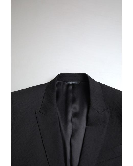 Dolce & Gabbana Black 2 Piece Single Breasted Martini Suit for men