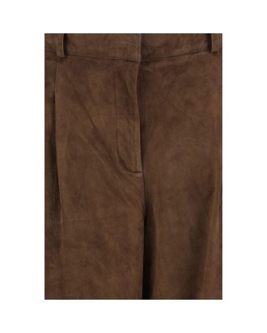 Arma Brown Leather Pants