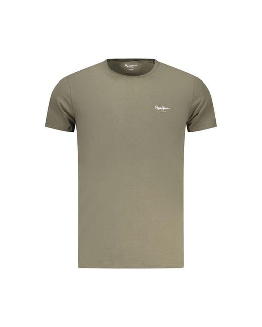Pepe Jeans Green Verde Cotton Men's T for men