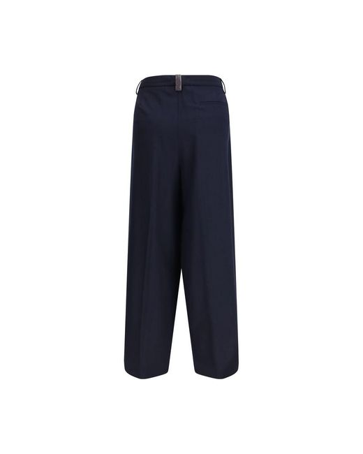 Fabiana Filippi Blue Polyester Casual Pants