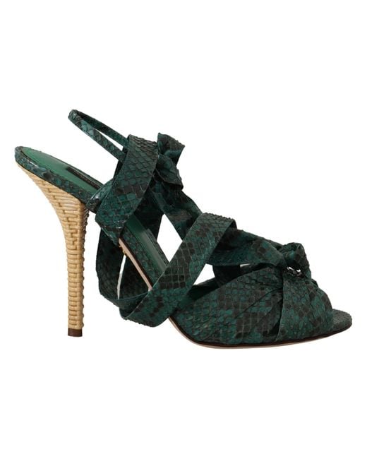Dolce & Gabbana Green High Heel Sandals