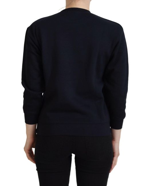 Philippe Model Black Chic Printed Cotton Sweater