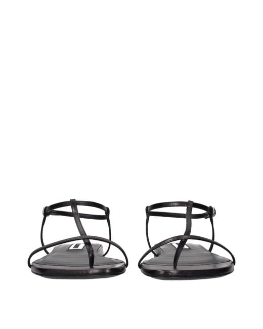 Jil Sander Black Leather Flip