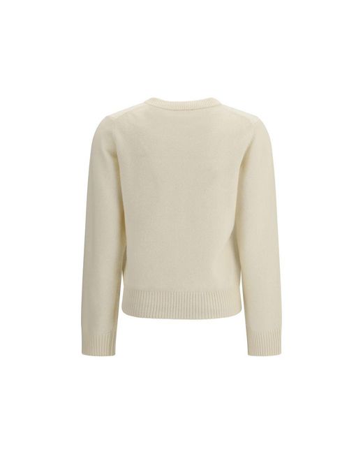 Ganni White Beige Wool Oves Aries Sweatshirt
