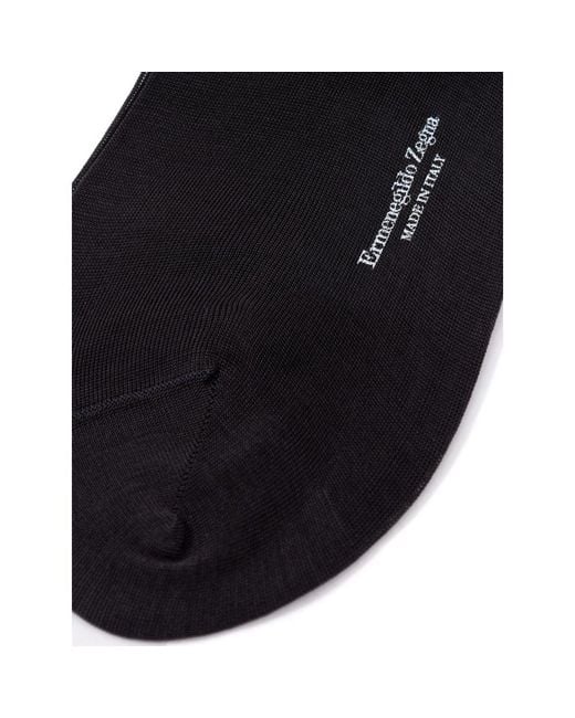 Zegna Blue Gray Cotton Socks for men