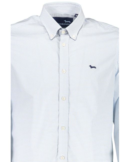 Harmont & Blaine White Elegant Cotton Long Sleeve Shirt for men