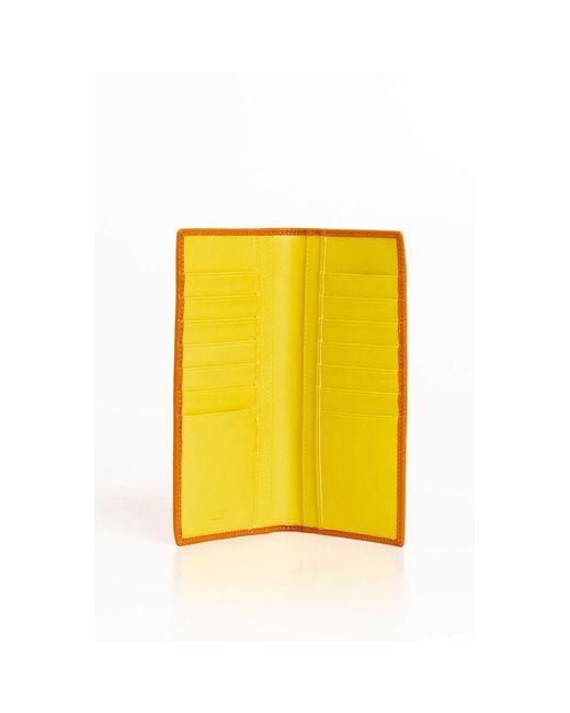 Trussardi Orange Leather Wallet for men