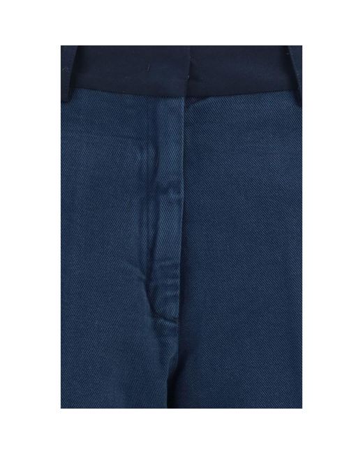 Forte_forte Blue Cotton Chino Pants