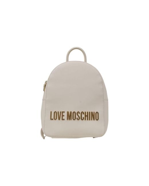 Love Moschino Natural Polyethylene Backpack