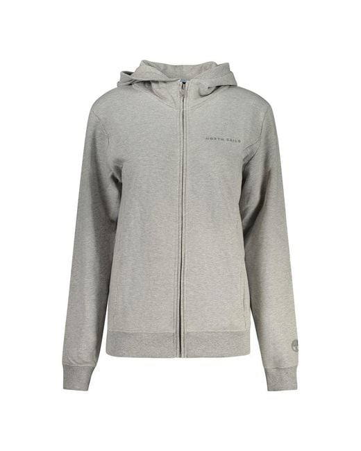 North Sails Gray Grigio Cotton Hoodie