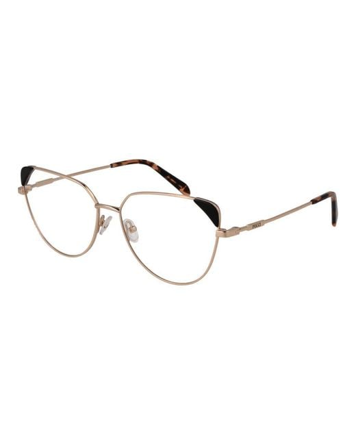Emilio Pucci Metallic Gold Metal Glasses (frames)