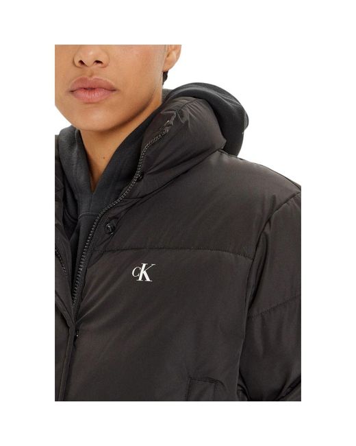 Calvin Klein Black Polyester Jackets & Coat