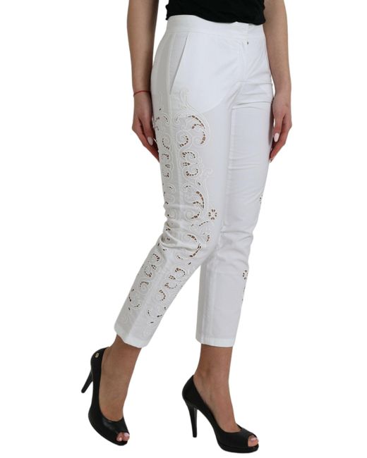 Dolce & Gabbana Gray Elegant Tapered Mid Waist Pants