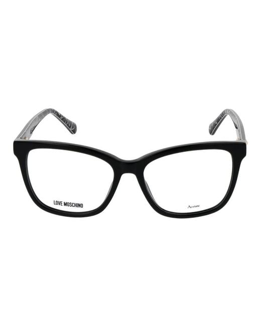 Love Moschino Black Acetate Glasses (Frames) Accessory