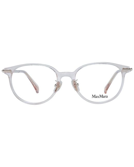 Max Mara Metallic Pink Plastic Glasses (frames) for men