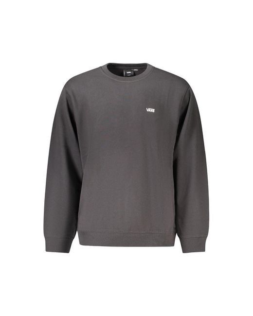 Vans Gray Black Cotton Men's Sweatshirt for men
