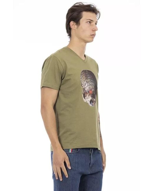 TRUSSARDI ACTION Green Cotton Men T for men
