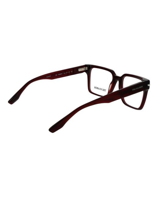 Trussardi Black Burgundy Acetate Glasses (frames) for men