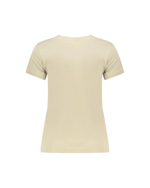 Guess Natural Green Cotton Tops & T