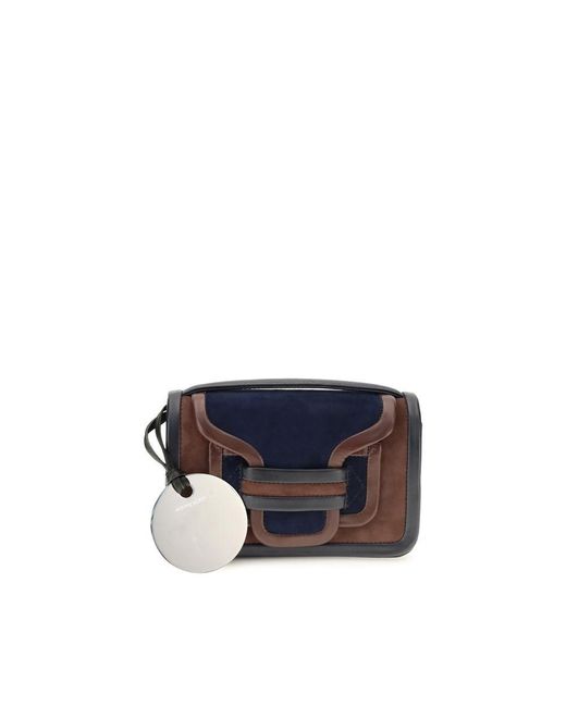 Pierre Hardy Blue Brown Calf Leather Bos Taurus Shoulder Bag